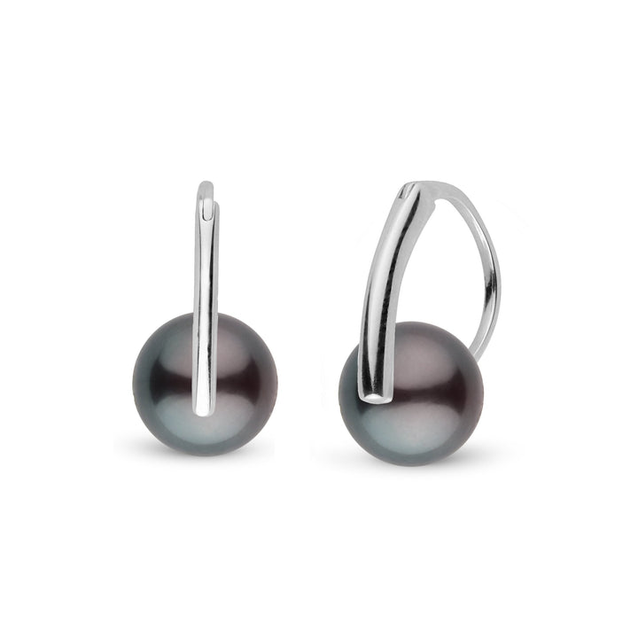 Deco Collection 9.0-10.0 mm Tahitian Pearl Earrings wg
