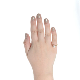 Demure Classic Collection 7.0-7.5 mm Akoya Pearl Ring yellow gold on model