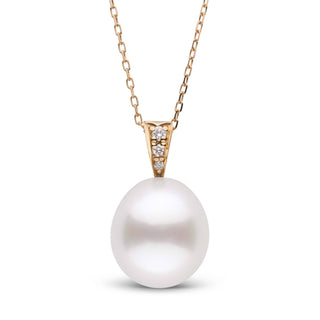 Desire Collection White South Sea Drop 11.0-12.0 mm Pearl and Diamond Pendant