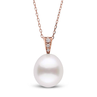 Desire Collection White South Sea Drop 11.0-12.0 mm Pearl and Diamond Pendant