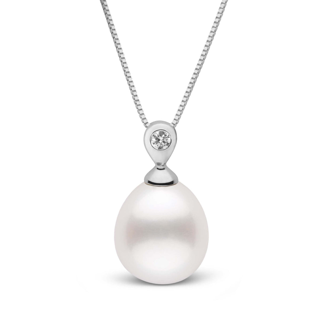 Dew Collection Drop White 10.0-11.0 mm South Sea Pearl and Diamond Pendant