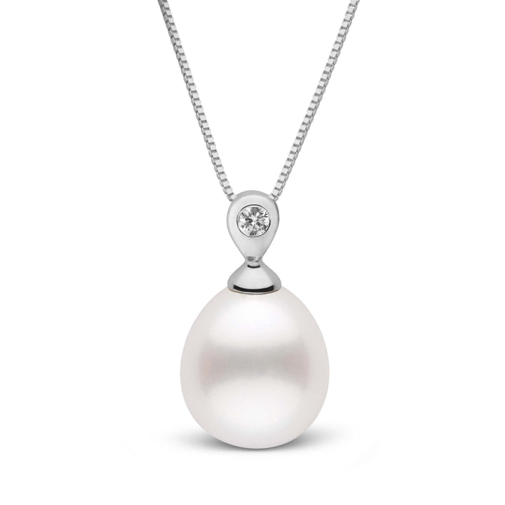 Dew Collection Drop White 10.0-11.0 mm South Sea Pearl and Diamond Pendant