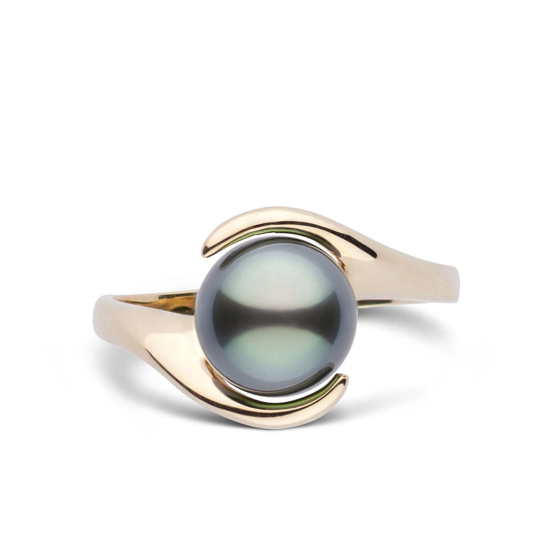 Embrace Collection Tahitian Pearl Ring Yellow Gold