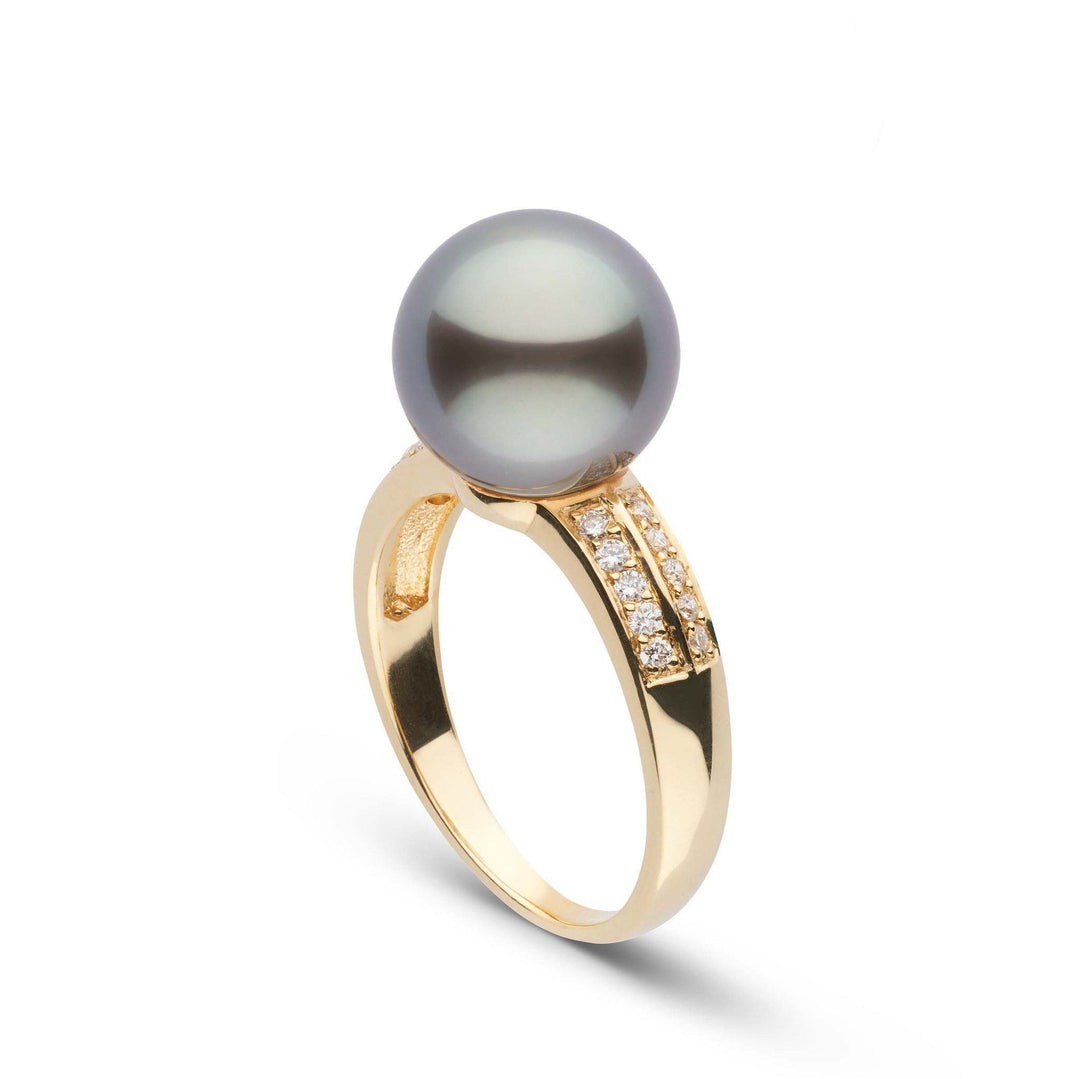 Forever Collection 10.0-11.0 mm Tahitian Pearl and Diamond Ring