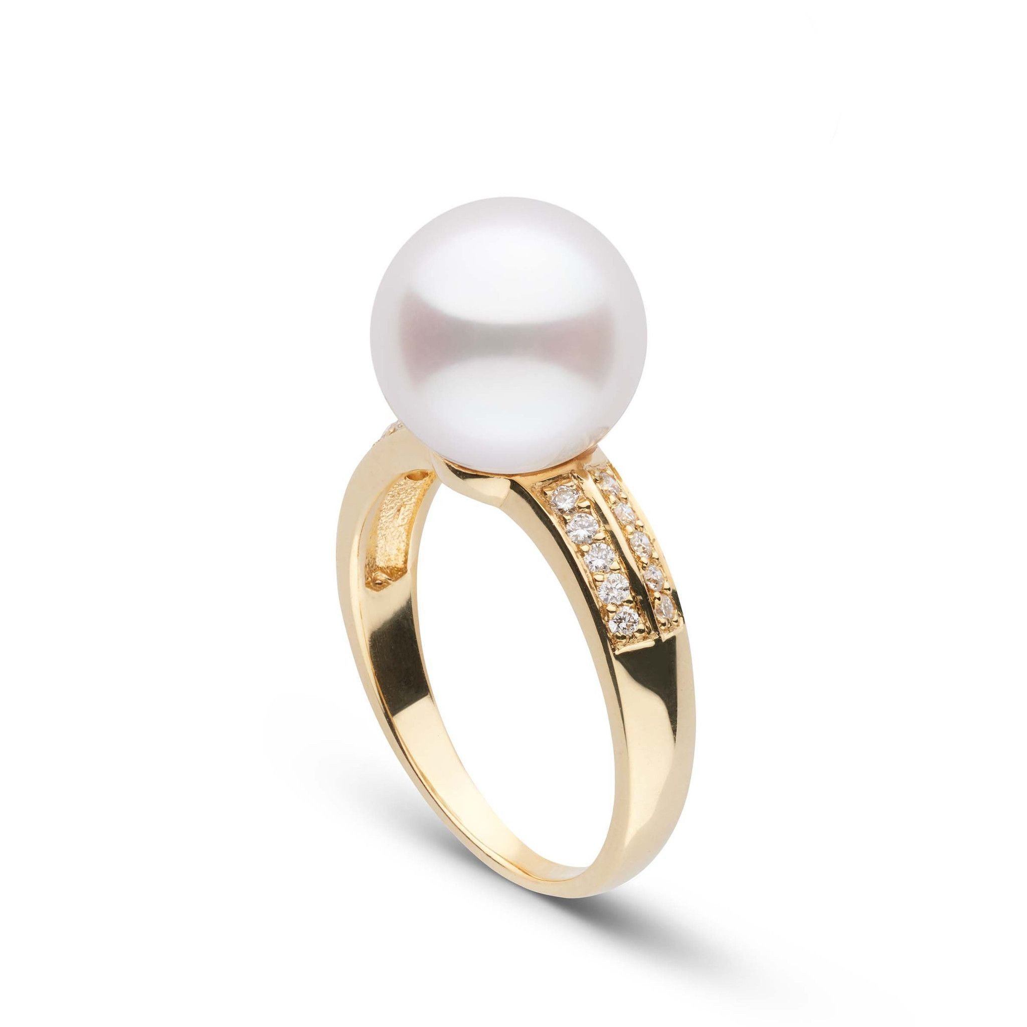 Forever Collection 10.0-11.0 mm White South Sea Pearl and Diamond Ring