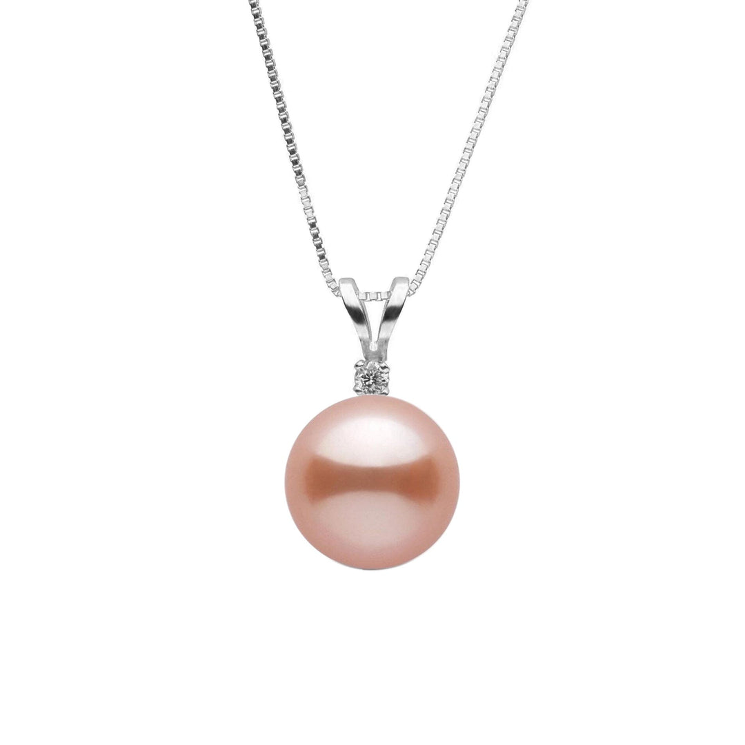 Harmony Collection 8.5-9.0 mm Pink Freshadama Freshwater Pearl & Diamond Pendant