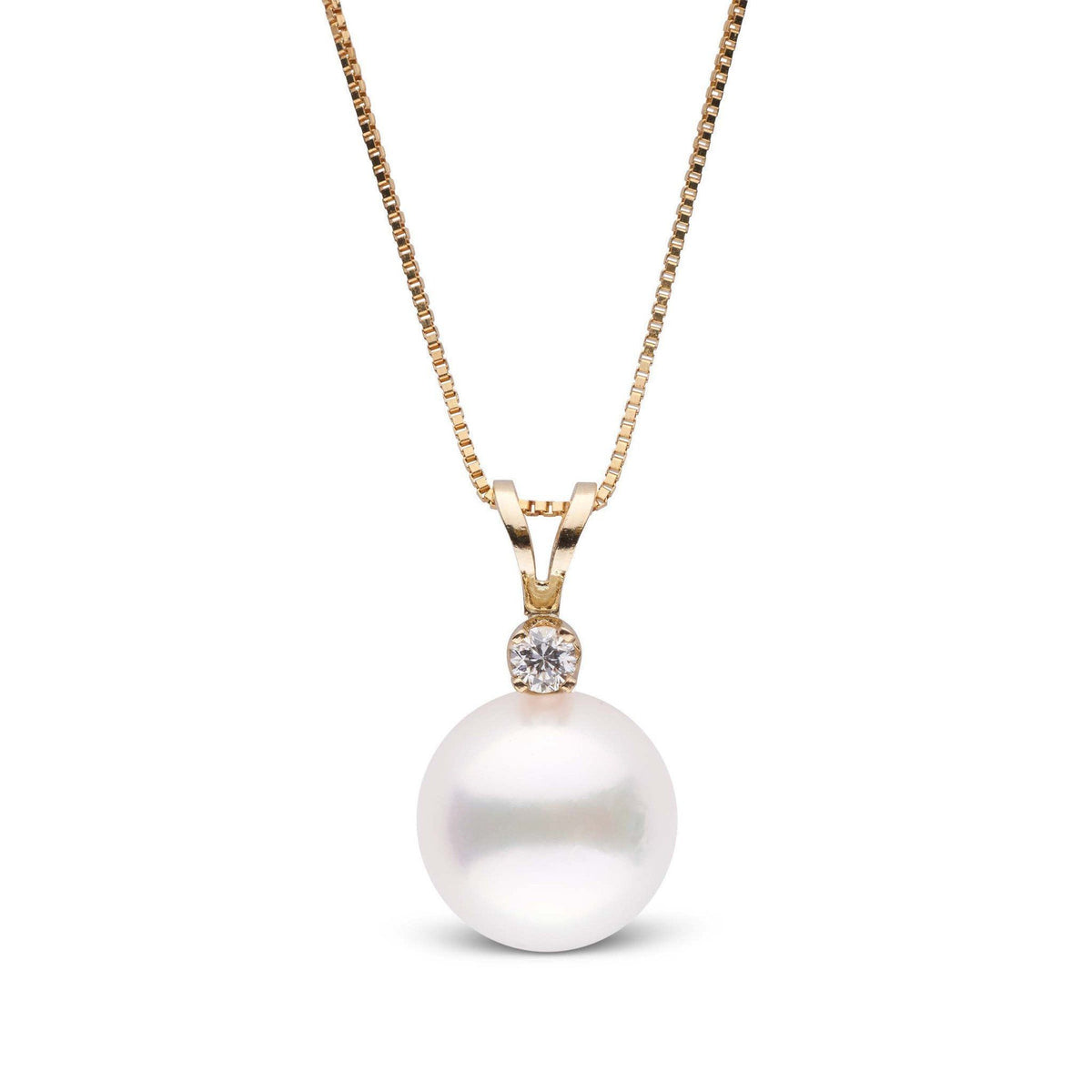 Harmony Collection 9.0-9.5 mm AAA Akoya Pearl Pendant yellow gold