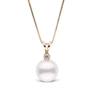 Harmony Collection 9.0-9.5 mm AAA Akoya Pearl Pendant yellow gold