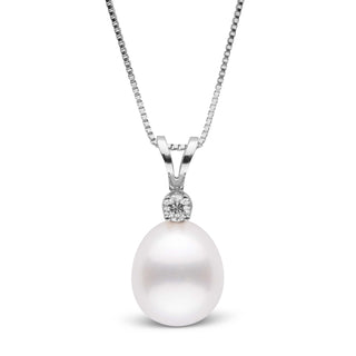 Harmony Collection Drop 10.0-11.0 mm White South Sea Pearl & Diamond Pendant wg