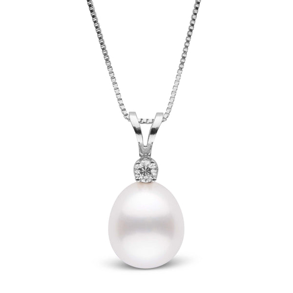 Harmony Collection Drop 10.0-11.0 mm White South Sea Pearl & Diamond Pendant wg