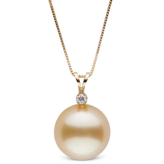 Harmony Collection Golden 13.0-14.0 mm South Sea Pearl & Diamond Pendant yg