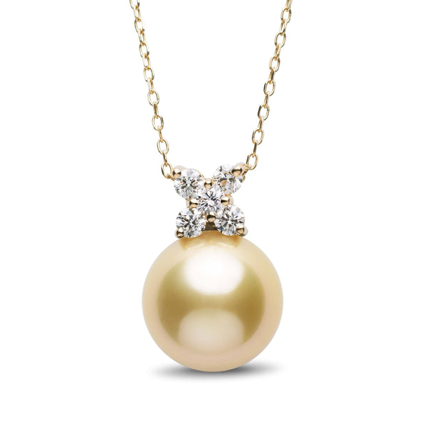 Kiss Collection 12.0-13.0 mm Golden South Sea Pearl and Diamond Pendant yg