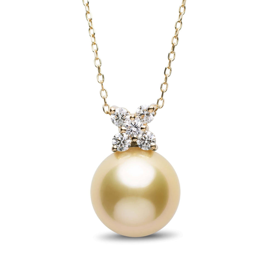 Kiss Collection 12.0-13.0 mm Golden South Sea Pearl and Diamond Pendant yg