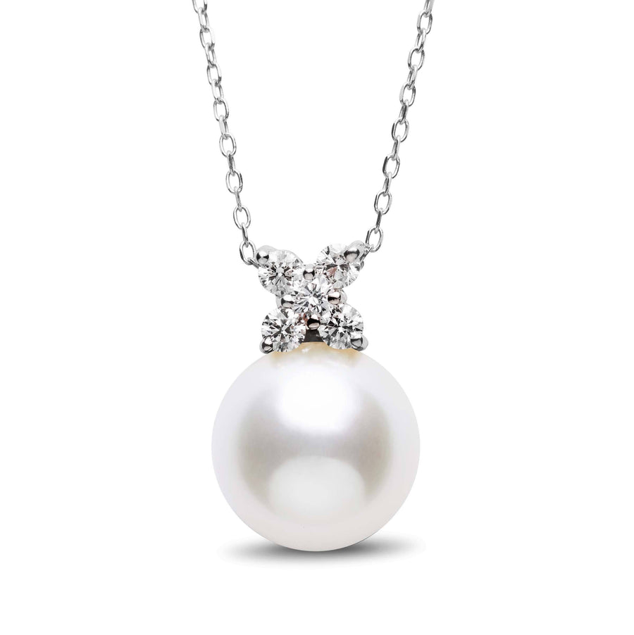 Kiss Collection 12.0-13.0 mm White South Sea Pearl and Diamond Pendant wg