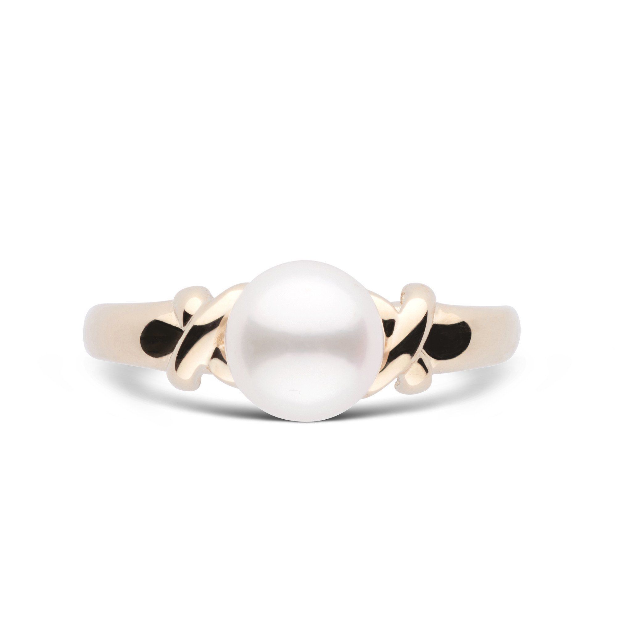 Love Collection Akoya Pearl Ring yellow gold