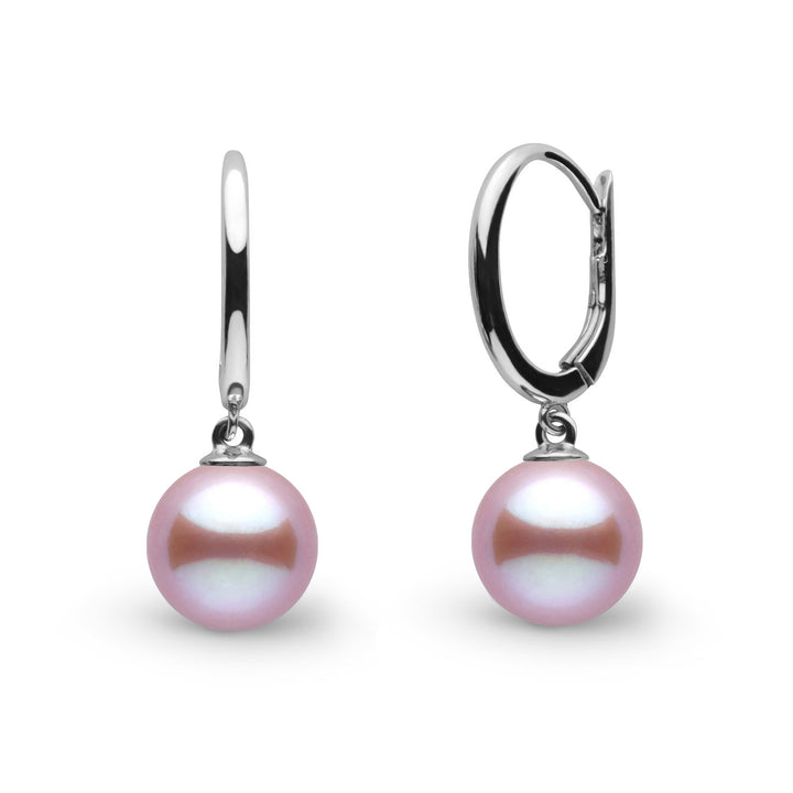 Solid Eternal Collection 7.5-8.0 mm Lavender Freshadama Pearl Earrings