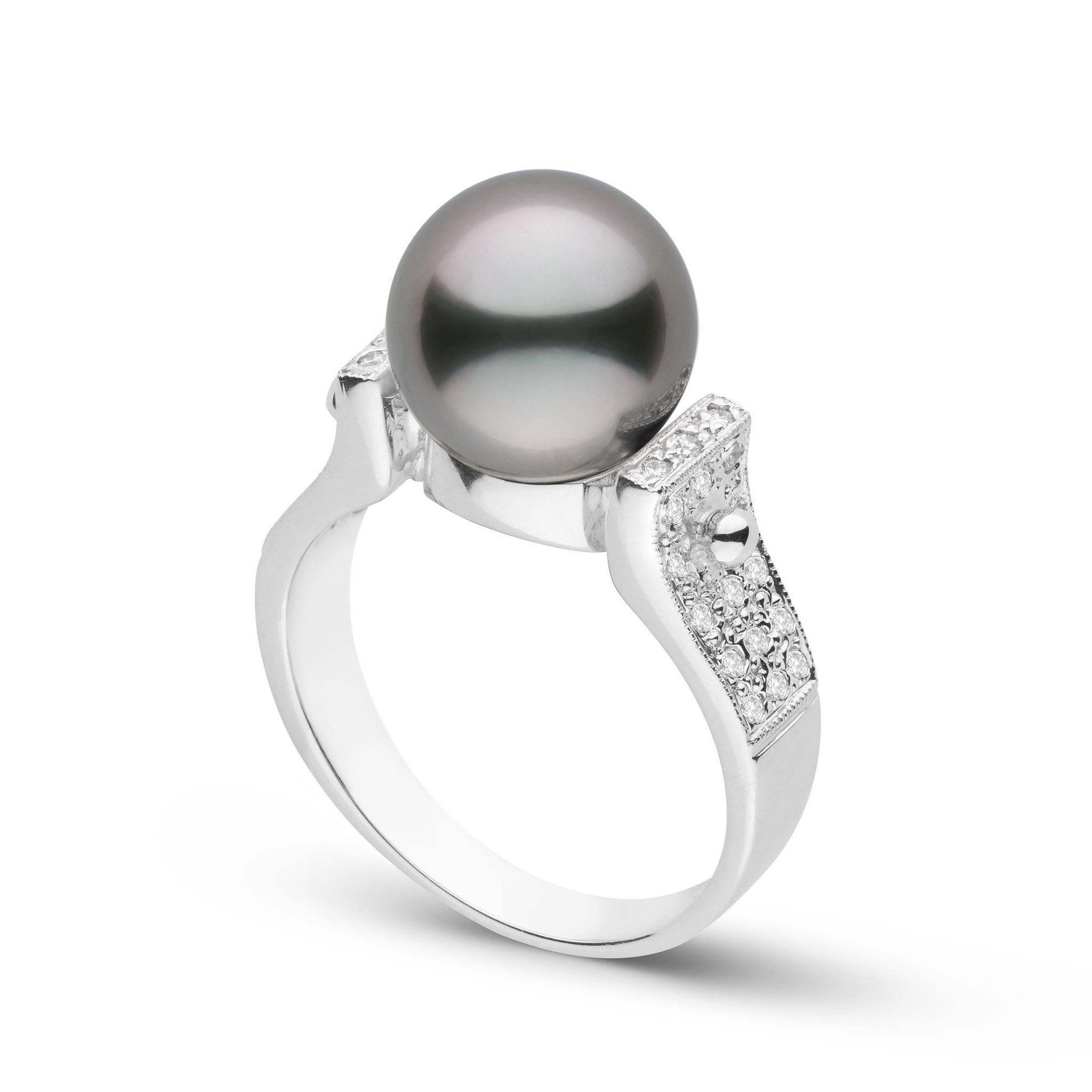 Orbit Collection Tahitian Pearl & Diamond Ring