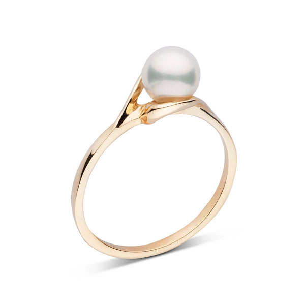 Cordon Collection Akoya Pearl Ring 14K Yellow Gold / 6.5 by Pearl Paradise