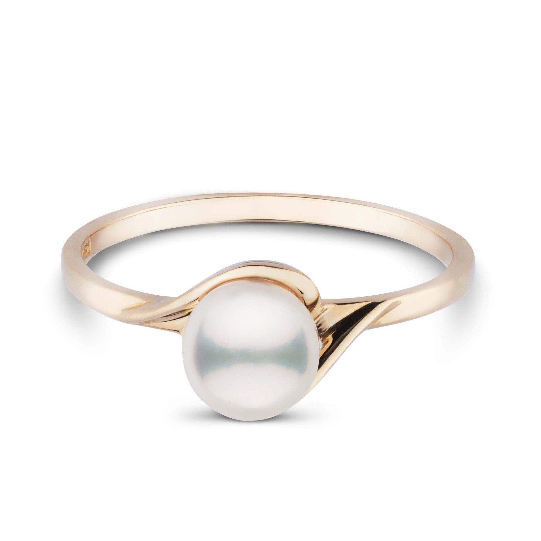 Petite Collection Akoya Pearl Ring top view