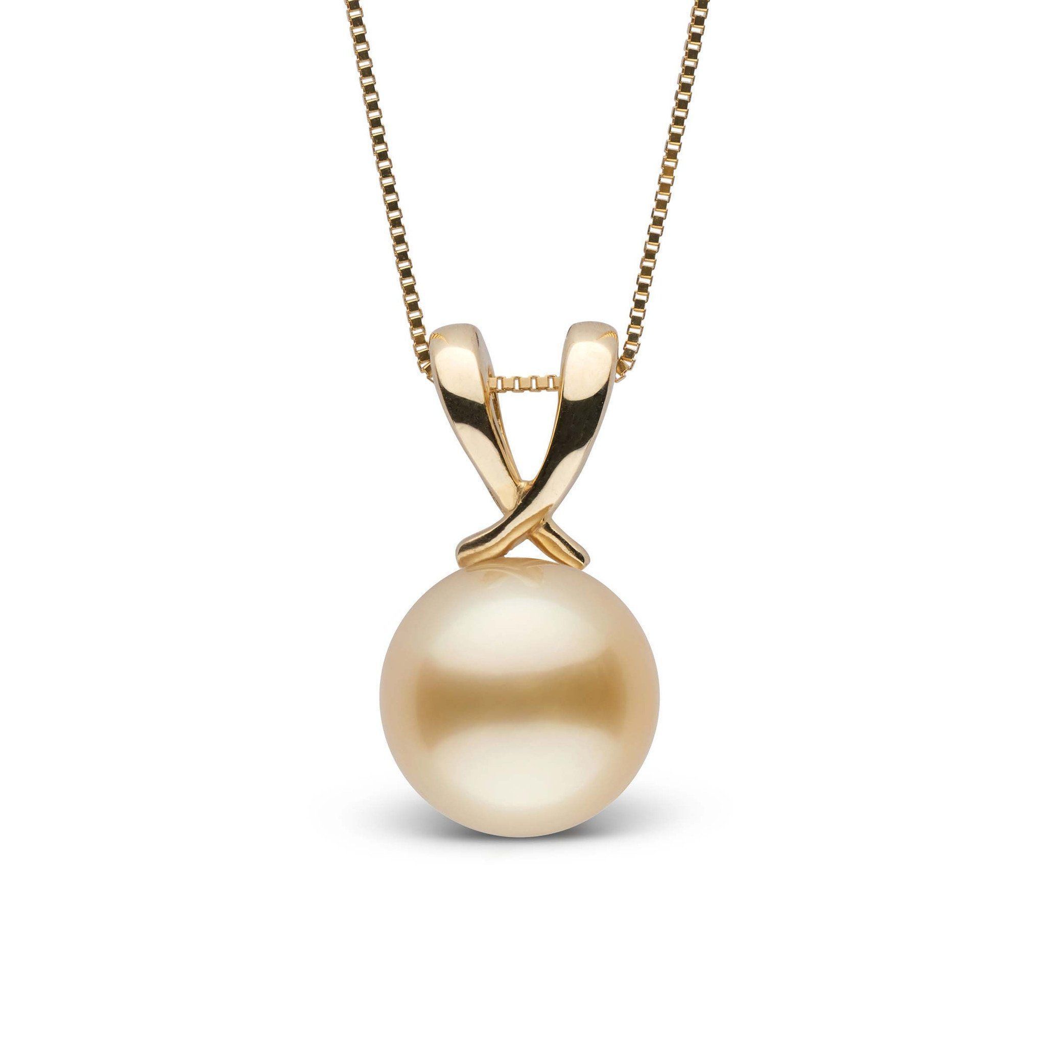Ribbon Collection Golden 9.0-10.0 mm South Sea Pearl Pendant
