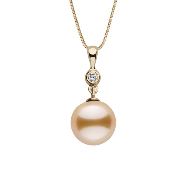 Romantic Collection Golden 11.0-12.0 mm South Sea Pearl & Diamond Pendant yg
