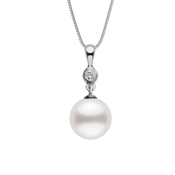 Romantic Collection 10.0-11.0 mm White South Sea Pearl & Diamond Pendant