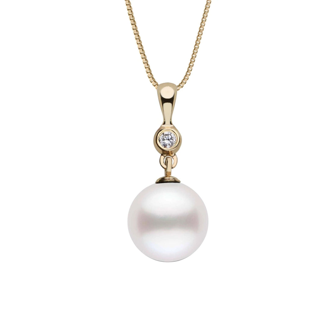 Romantic Collection 11.0-12.0 mm White South Sea Pearl & Diamond Pendant yg