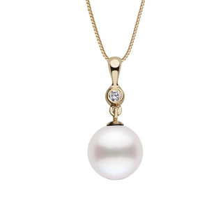 Romantic Collection 11.0-12.0 mm White South Sea Pearl & Diamond Pendant yg