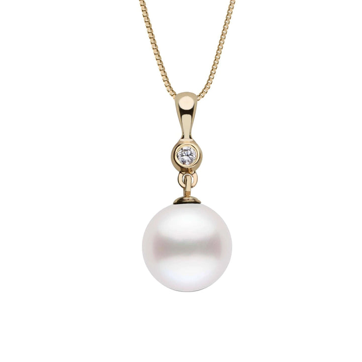 Romantic Collection 11.0-12.0 mm White South Sea Pearl & Diamond Pendant yg
