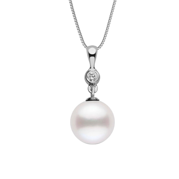 Romantic Collection 11.0-12.0 mm White South Sea Pearl & Diamond Pendant wg