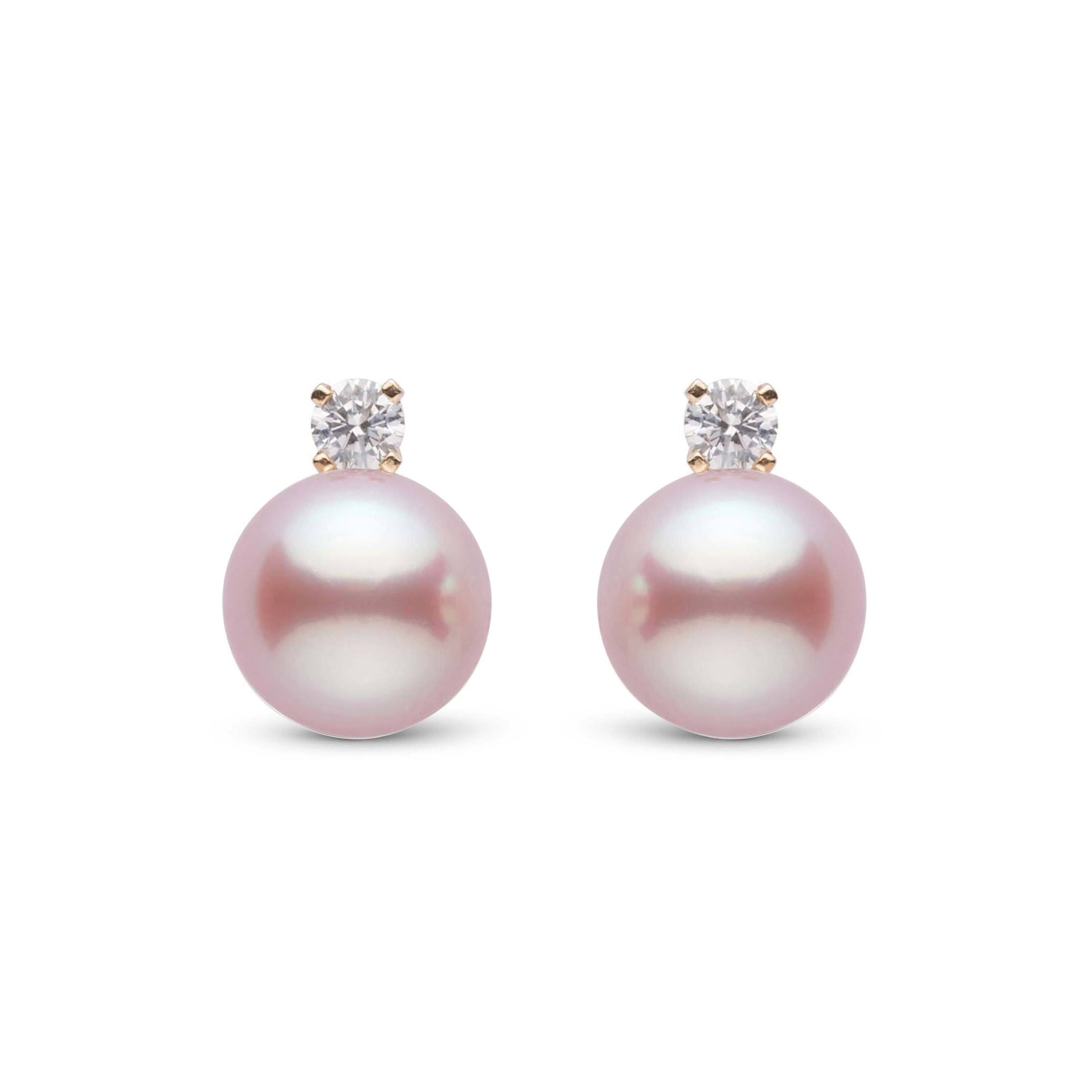 Starlight Collection 6.5-7.0 mm Lavender Freshadama Pearl Earrings