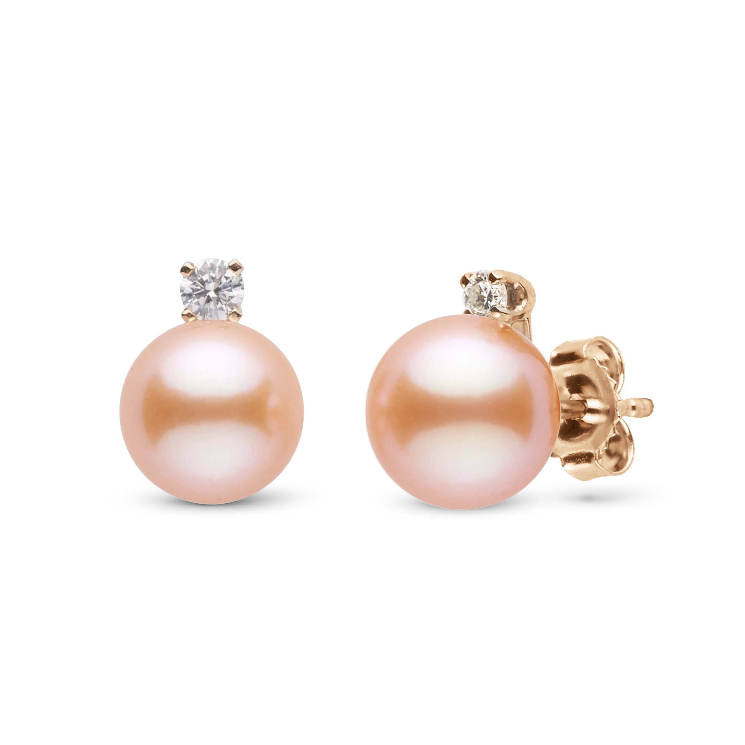 Starlight Collection 6.5-7.0 mm Pink Freshadama Pearl Earrings