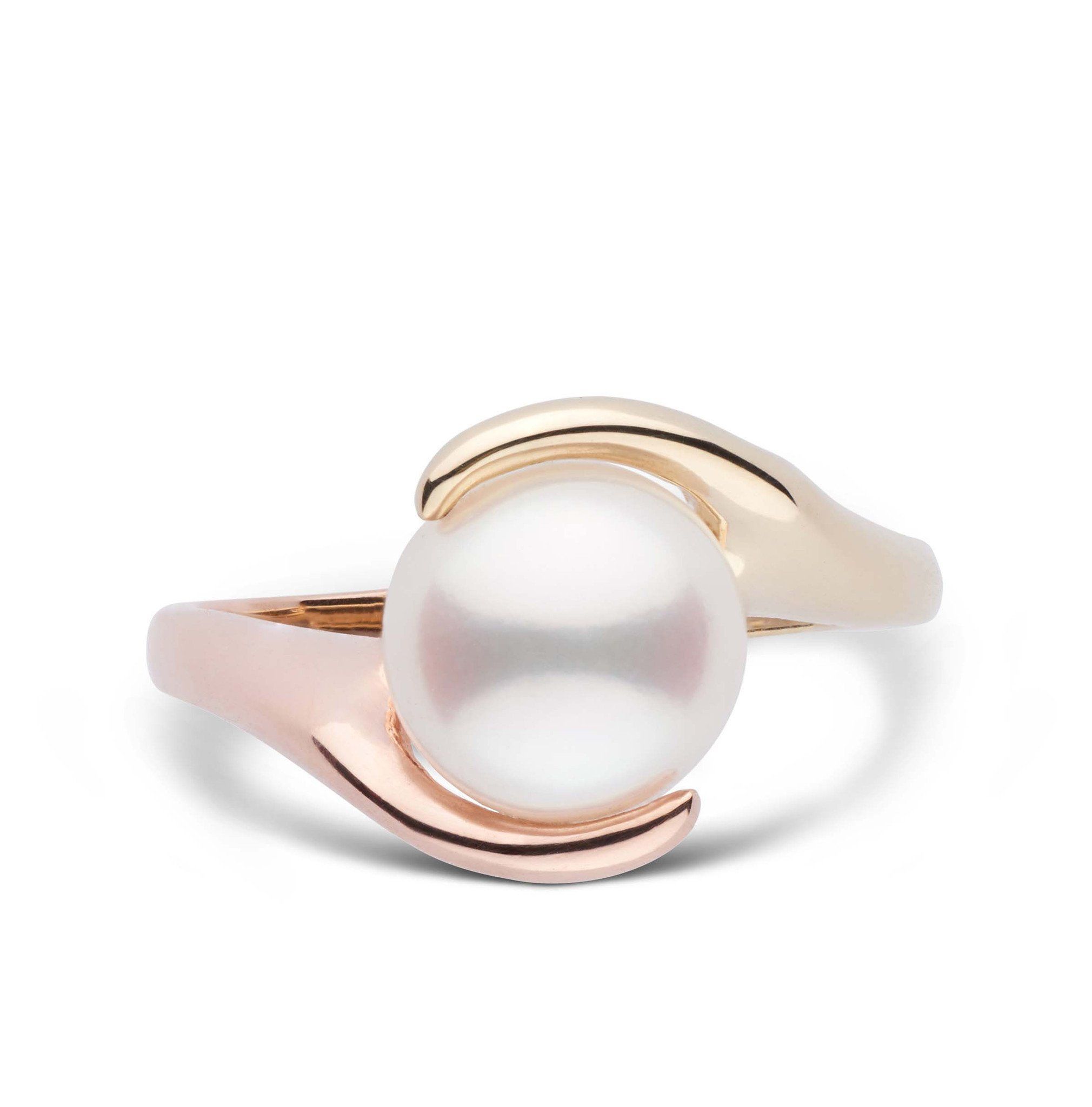 Two-Tone Embrace Collection Freshadama Pearl Ring