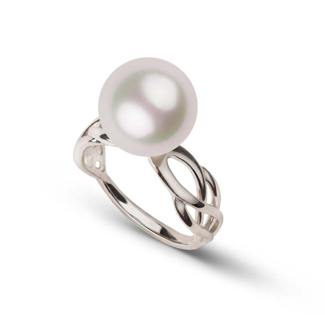 Wisp Collection 11.0-12.0 mm White South Sea Pearl Ring